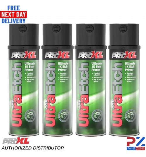 4x Pro XL Ultra Etch Aerosol 500ml - Fast Drying, Wet on Wet, Anti-corrosive
